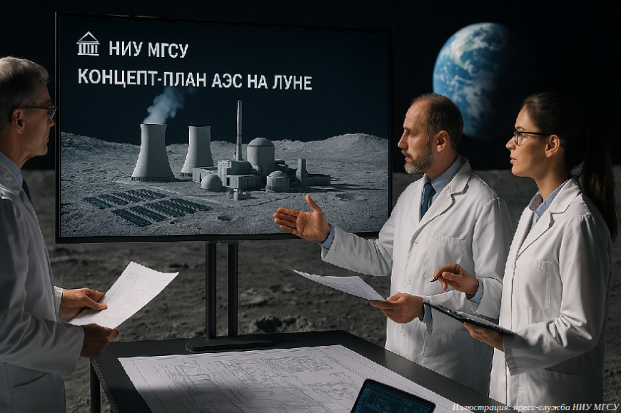 Российские ученые представили концепцию лунной атомной электростанции