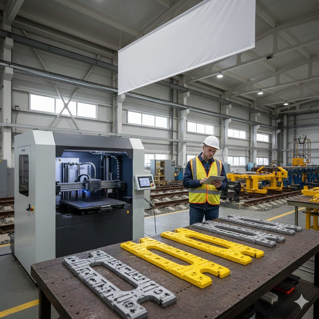 Горьковская дирекция использует 3D-печать для восстановления железнодорожных путевых шаблонов