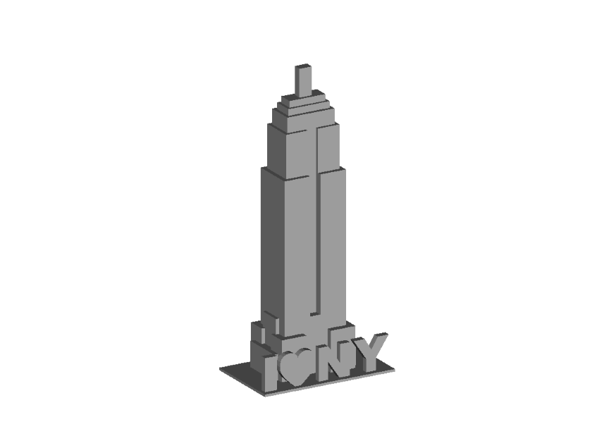 Простой Эмпайр-стейт-билдинг с Tinkercad