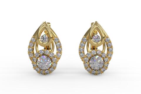 Серьги кольца из золота