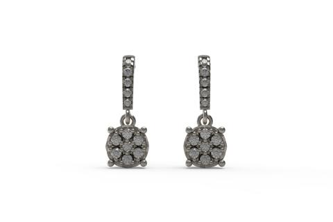 Серьги из белого металла
