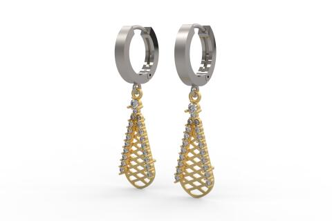 Серьга кольцевым кастом