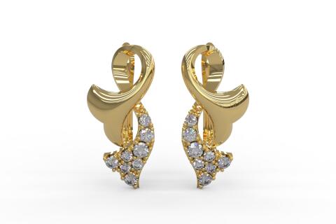 Серьга литая