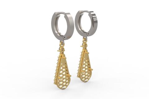 Серьга двухштивтовой системой